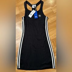 Adidas Women's Aeroready Tennis Racerback Dress Size Xs Sporty Adidas Cotton Dress, Summer Stretch Adidas Dresses, Black Stretch Racerback Mini Dress, Black Racerback Dress, Black Stretch Mini Dress With Racerback, Black Stretch Racerback Dress, Black Sleeveless Sports Dress, Fitted Racerback Mini Dress, Adidas Fitted Mini Dress