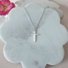 This a lovely necklace in 925 sterling silver with an elegant Cross pendant hand crafted by us. Ideal as gift or for your fashion.  The chain is about 16" with an extended 2 more inches in case you need 18" as size.  The Cross is about  15 x 10  mm.  925 hallmark tag. It comes in a gift package. We aim to dispatch our orders in 24 hours using free 48 hours delivery but if you need your item quicker there is an option on the checkout for next day delivery for only £ 3.50. Silver Chain Women, Silver Cross Necklace, Sterling Silver Cross Necklace, Chain Women, Lovely Necklace, Layering Necklace, Sterling Silver Cross, Silver Cross, Sterling Silver Necklace