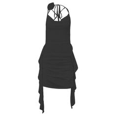 Please refer to our sizing chart for a guideline when choosing a size. 5 business days order processing time. 90% polyester 10% spandex. Solid Halter Neck Bodycon Dress For Night Out, Backless Solid Color Mini Dress For Party, Backless Mini Dress For Party, Fitted Mini Length Halter Dress With Tie Back, Fitted Mini Halter Dress With Tie Back, Fitted Halter Dress With Tie Back, Mini Length, Flirty Halter Neck Dress With Ruched Back, Solid Color Stretch Mini Dress For Evening, Stretch Solid Color Mini Dress For Evening