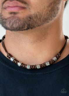 Rural Rumble - Brown Paparazzi Urban Necklace - sofancyjewels Bohemian Style Men, Boho Men, Brown Necklace, Rugged Look, Hippie Necklace, Unisex Necklace, Paparazzi Accessories, Men's Necklace, Paparazzi Jewelry