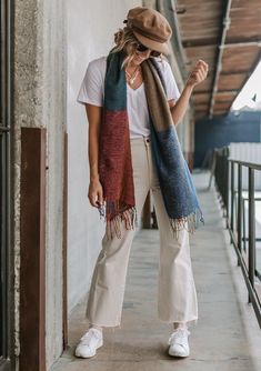 Add a cozy touch to any outfit this Fall and Winter with our ultra-soft multicolor scarf. This oversize scarf is designed with fringe trim. Dimensions: 79" W x 20" L Model is 5'8, garment is O/S.Style: SC104 FINAL SALE Cozy Fringed Scarves For Fall, Casual Fringe Scarves For Winter, Casual Winter Scarves With Fringe, Fall Fringe Scarves, Casual Oversized Scarf For Fall, Multicolor Fringed Scarves For Fall, Oversized Casual Fall Scarves, Multicolor Fringe Scarves For Fall, Fall Multicolor Fringe Shawl