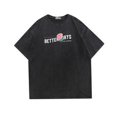 Better Days Graphic Print T-shirt | Unisex T-shirts – h0neybear Retro Casual Outfits, 90s Fashion Retro, Y2k 90s Fashion, Better Days Are Coming, Better Days, Fabric Making, Streetwear Y2k, Women Hoodies Sweatshirts, Red Hoodie