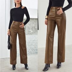 Chic Dollz Mocha Palazzo Pu Leather Pants Fall Winter Faux Leather Sizes Are Letter Size Xs- 0 S 2/4 M 6 L 8/10 Ships In 7-10 Business Days Search: Anthro Y2k Gypsy Spell Summer Fall Winter Christmas Thanksgiving Event Wedding Engagement Party Vegas Vacation Resort Gathering Festival Beachy 00 Spring Festival Preppy Faithful Love Lemons Mumu Wildfox Reformation Revolve Zaracasual Mumu Womens Revolve Work Sexy Bishop Puffed Ruffle Ruffled Wear Reformation Puff Popular Fall Resort Trending Barbie Brown High-waisted Leather Pants For Winter, Fitted Brown Wide Leg Pants, Trendy Style, Trendy Fitted Brown Wide Leg Pants, Elegant Brown Leather Pants Full Length, Elegant Brown Full-length Leather Pants, Elegant Full-length Brown Leather Pants, Elegant Full Length Brown Leather Pants, Trendy Brown Wide Leg Full Length Pants, Chic Brown Pants For Fall