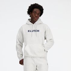 Klutch Athletics by New Balance is a next-generation  athlete first approach to sportswear. This innovative  versatile training range is inspired by every aspect of the game  and built to perform in every aspect of your life. The Klutch X NB Fleece Hoodie is a foundational wardrobe essential for versatile  wear-anywhere style. Sporty Fleece Hoodie With Logo Print, Technical Hoodie For Sports Season Streetwear, Sporty Athletic Heather Hoodie For Sports, Athletic Heather Urban Hoodie For Sports, Urban Style Athletic Heather Hoodie For Sports, Functional Streetwear Activewear With Kangaroo Pocket, Functional Sports Sweatshirt With Drawstring Hood, Functional Sweatshirt With Drawstring Hood For Sports, Athleisure Hoodie With Logo Print For Sports