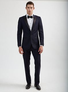 Luxurious 100% Super Fine Wool Italian Navy Blue Peak Lapel Tuxedo - Tomasso Black Dark Blue Tuxedo, Navy Blue Tuxedo, Navy Tuxedo, Peak Lapel Tuxedo, Blue Tuxedo, Navy Tuxedos, Navy Blue Tuxedos, Blue Tuxedos, Cashmere Pants