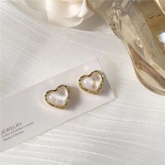 Heart Alloy Stud Earringmeasurement is cm.Product Information Material: 100% Alloy Color: 1 Pair - Black Wash care: Wipe Clean Cheap Hypoallergenic White Heart Earrings, Cheap Romantic White Heart Earrings, Pamela Core, Jóias Body Chains, Romantic Earrings, Enamel Stud Earrings, Cute Stud Earrings, Heart Earring, White Studs