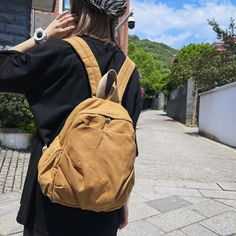 Summer New Solid Color Casual Women's Canvas Backpack Simple fashion sports student bag [23y 8m 22d] Black School Bags, Canvas Backpack Women, Women Backpack Travel, Simple Backpack, Pad Bag, Backpack Pattern, Student Bag, Handbags Casual, Go To School