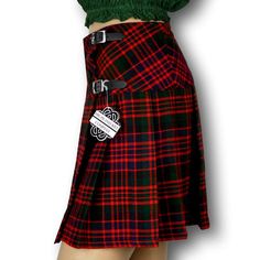 The women's tartan billie skirt is a stylish and versatile garment that combines classic Scottish heritage with contemporary fashion. Made from high-quality tartan fabric, the billie skirt showcases a beautiful array of colors and patterns, reflecting the rich tradition of Scottish plaids. The skirt features a flattering A-line silhouette that flares out from the waist, creating a feminine and elegant look. It typically falls just above or below the knee, offering a modest yet fashionable length Scottish Skirt, Crisp White Blouse, Kilt Skirt, Scottish Plaid, Tartan Fabric, Scottish Heritage, Pretty Clothes, Kilt, Contemporary Fashion