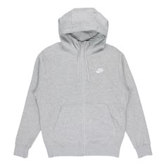 Nike Club Fleece Outfit, Gray Nike Hoodie, Gray Nike Zip Hoodie, Nike Sporty Gray Hoodie, Nike Gray Fleece Hoodie, Nike Gray Hooded Sweatshirt, Grey Nike Jacket, Grey Nike Hoodie, Nike Clothes Mens