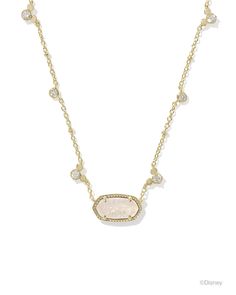 A celebration of both brands’ infectious optimism and adorable icons, meet the Disney | Kendra Scott Gold Mickey Mouse Elisa Short Pendant Necklace in Iridescent Drusy. This signature pendant has a crystal-studded satellite chain featuring mini iterations of everyone’s favorite pal. It’s the feeling of everyday magic, right in your jewelry box. Metal 14k Yellow Gold Over Brass Material Iridescent Drusy Closure Lobster Clasp W/ Single Adjustable Slider Bead Size 14"Chain With 5"Chain; 0.76"L X 0. Gold Mickey Mouse, Dainty Jewelry Necklace, Short Pendant Necklace, Everyday Magic, Engagement Rings Sale, Bar Jewelry, Kendra Scott Necklace, Zodiac Jewelry, Initial Jewelry