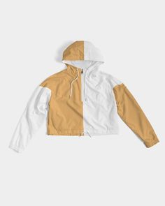 Cropped Windbreaker, Athleisure Wear, Wind Breaker, Rock A, Water Resistant Fabric, Art Block, Half Zip, Base Colour, Women Crop