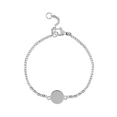 The Round Urn Bracelet is a perfect way to keep a loved one close to you. Crafted from stainless steel, the bracelet is waterproof and features a small, secure area for a bit of ashes as a sentimental value. The round urn bracelet is also engravable on both sides. Memorial jewelry is a beautiful way to remember and honor those who have passed. The round shape measures 10mm in width and 5mm in thickness, while the bracelet has a length of 6.25 inches and can be worn as either 6.25" or 7.25" with Adjustable White Gold Bracelet With Stainless Steel Clasp, Classic Bracelet With Stainless Steel Clasp, Minimalist Everyday Bracelet With Stainless Steel Clasp, Modern Engraved Round Bracelet, Classic Everyday Nickel-free Chain Bracelet, Anniversary Bracelets In Polished Stainless Steel, Classic Engraved Charm Bracelet For Everyday, Anniversary Stainless Steel Bracelet With Polished Finish, Polished Stainless Steel Anniversary Bracelets