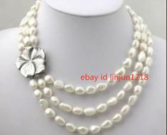 Store Categories Store Categories Other 3 Rows 8-9mm Natural White Baroque Pearl Beads Necklace 18-20'' AA++ Product Description Product Description size(Appro   8-9mm Quantity:   1pcs length:   18-20" Clasp: . Shipping & Handling: Normally delivery time is about 15-30 working days. To get the shipping discount and invoice, Just simply wait until all of the auctions have ended, and complete the checkout from the most recent Email or any auction page after you finish bidding. Payment Policy: 1. P White Baroque Pearl Necklace, Solve The Problem, Cultured Pearl Necklace, Baroque Pearl Necklace, Freshwater Pearl Necklace, Homemade Jewelry, Flower Pendant Necklace, White Freshwater Pearl, Freshwater Pearl Necklaces