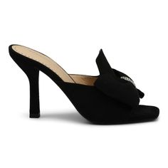 Chic Evening Sandals For Party, Chic Evening Sandals For Party Season, Glamorous Heels With Bow, Elegant Bow Heels For Night Out, Elegant Heels With Bow For Night Out, Chic Open Heel Sandals For Holiday, Glamorous Bow Sandals For Night Out, Chic Holiday Sandals With Open Heel, Elegant Evening Heels For Holidays