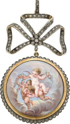 Estate Jewelry:Pendants and Lockets, Antique Diamond, Enamel, Silver-Topped Gold Pendant. ... Pocket Watch Antique, Hanna Karlzon, Pendant Watches