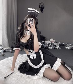 LOVEMI - Erotic Lingerie Bed Maid Outfit Passion Suit Maid Uniform, Maid Cosplay, Dress With Stockings, Maid Outfit, 웃긴 사진, Maid Dress, Lace Bows, Mens Swimwear, Costume Design