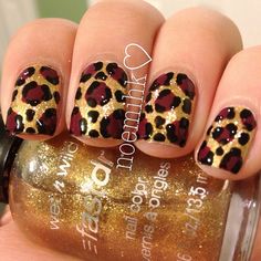 something the "cheetah girls" would do Holiday Themed Nails, Super Cute Nails, Leopard Print Nails, Stylish Nails Designs, Nail Art Disney, Leopard Nails