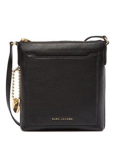 Marc Jacobs Women's Tourst NS Leather Crossbody Bag Black M0013949 001. Marc Jacobs Crossbody Bag, Marc Jacobs Purse, Leather Cross Body Bag, Crossbody Bag Black, Brown Leather Totes, Black Leather Crossbody Bag, Marc Jacobs Bag, Leather Messenger, Womens Crossbody Bag