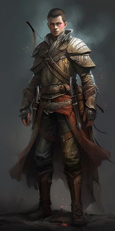 Archer Characters, Roleplay Characters, Fantasy Portraits, Human Male, D&d Dungeons And Dragons