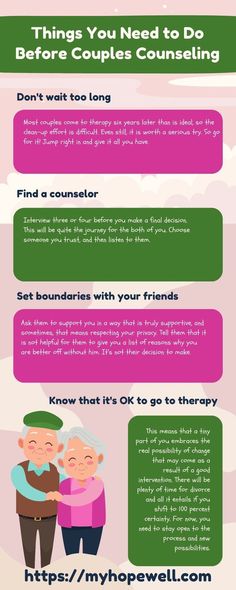 Here are the things you need to do before trying couples counseling that can help you come out of counseling sessions successfully. https://myhopewell.com/services/couples-therapy/ Relationship Questions, Marriage Problems, Edmonton Alberta