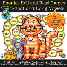 the phonics roll and read games for short and long o's, volume 5