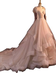 Floor-length Tulle Gown With Detachable Train, Floor-length Ball Gown With Detachable Train, Full Length Ball Gown With Sweep Train, Wedding Gown With Back Zipper And Floor-length, Floor-length Wedding Gown With Back Zipper, Wedding Gown With Fitted Bodice And Back Zipper, Full Length Wedding Dress With Back Zipper, Long Ball Gown, Gown Pictures