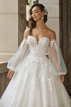 Sophia Tolli Accessories Sophia Tolli: ST2214SL Fairy Wedding Dress, Sophia Tolli, Princess Bridal, Pretty Wedding Dresses, Bridal Ball Gown, Bridal Elegance, Bohemian Bridal, Cute Wedding Dress, Dream Wedding Ideas Dresses