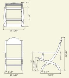 the measurements for a chair and foot rest