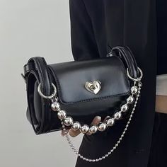 Color:BlackStrap Type:AdjustablePattern Type:PlainStyle:FashionableBag Size:MiniDetails:Chain, PearlsType:Square BagCoating:100% PolyurethaneComposition:100% PolyurethaneMaterial:PU LeatherSize & FitProduct Measurements:Bag Length Bag Width Bag Height Handle Height7.9 2.8 4.7 12.2 Chain Decor, Bead Chain, Square Bag, Beaded Chain, Bago, Diy Art, Fashion Bags, Jewelry Accessories, Shoe Jewelry