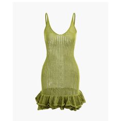 Summer Beach Vacation V Neck Women's Ruffle Dress Size:Small Sleeveless Ruffled Mini Dress For Beachwear, Green Ruffled Mini Dress For Summer, Fitted Ruffle Sundress For Beach Season, Fitted Sundress With Ruffles For Beach Season, Fitted Ruffled Sundress For Beach Season, Sleeveless Ruffled Sundress For Beach Party, Bohemian Beach Mini Dress With Ruffle Hem, Green Beachwear Mini Dress For Vacation, Bohemian Ruffle Hem Mini Dress For Beach