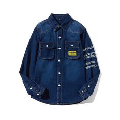 Wiaofellas Japanese Vintage Denim Shirt Men Spring and Autumn Pure Cotton Casual and Versatile Washed and Worn Shirt Jacket Denim Shirt Men, Men Spring, Japanese Vintage, Blazer With Jeans, Mens Spring, Spring And Autumn, Vintage Japanese, Shirt Men, Denim Shirt