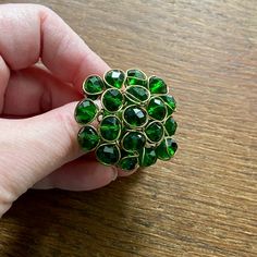 This Is Such A Stunning Ring Made Of Many Green Gemstones. Oversized. The Ring Is Adjustable. This Would Be Perfect For The Holidays. Colors Of Gold And Green. New Without Tags. Handmade. Gold And Green, Green Gemstones, The Ring, Adjustable Ring, Green Gold, Womens Jewelry Rings, Adjustable Rings, Green And Gold, Women Jewelry