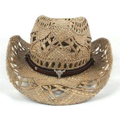 WickedAF 6 Handmade Cowboy Hat Brown Casual Straw Hat For Rodeo, Western Style Beige Straw Hat For Outdoor, Casual Brown Sun Hat For Rodeo, Trendy Straw Hat For Outdoor, Brown Bucket Hat For Beach Season, Trendy Fedora Sun Hat For Outdoor, Casual Beige Sun Hat For Rodeo, Adjustable Casual Sun Hat For Rodeo, Trendy Brimmed Straw Hat For Outdoor