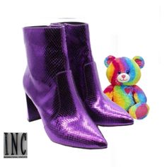 Meet My Newest Favorite Pair Of Fancy Boots.. Can You Hear The Party Calling. The Holidays Are Coming Folks And Theres Never A Time Like The Present. Even When Presents Are For Yourself. These I.N.C. International Concepts Purple Booties Scream Fabulousity! The Are Even More Gorgeous In Person. Purple The Color Of Royalty & Loyalty. Will Have Feeling Like A Queen In These Beauties. Offer Table Is Always Open And No Offer Ever Declined! Evvvvvvvver! The Goal Is To Get You The Pieces You Love At A Trendy Party Heeled Boots With Round Toe, Trendy Heeled Boots With Round Toe For Party, Party Boots With Reinforced Heel And Pointed Toe, Trendy Round Toe Heeled Boots For Party, Trendy Heeled Boots With Reinforced Heel For Party, Trendy Heeled Boots For Party With Reinforced Heel, Party Heeled Boots With Reinforced Heel And Round Toe, Party Heeled Boots With Reinforced Heel, Party Ankle Booties For Fall