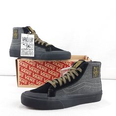 Nwot. Vans Decon Michael February High Top Sneakers Color Black And Gray. Unisex Sneakers Size Men 7. Women 8.5 Box Not Included Never Been Worn See The Pictures For Details The Shoes You See In The Pictures Are The Shoes You Will Receive Vans Gray Skate Shoes With Rubber Sole, Vans Gray Sneakers With Rubber Sole, Gray Vans Sneakers With Rubber Sole, Vans Gray Sneakers For Skateboarding, Gray Lace-up Skate Shoes With Gum Sole, Gray High-top Sneakers With Speckled Midsole For Streetwear, Gray Low-top Vans Sneakers, Gray Vans Casual Sneakers, Gray Casual Vans Sneakers