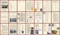 a large poster with many different types of information on it's sides, including pictures and text