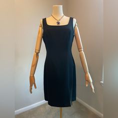 A Classic Black Dress In 100% Silk With A Small Opening On One Of The Legs With Double Bottom And Very Light, New With Tags Smoke Free Home Classic Black Dress, Vintage Dress, Dress Es, Classic Black, Dress Shop, Black Fashion, Vintage Dresses, Black Dress, Midi Dress