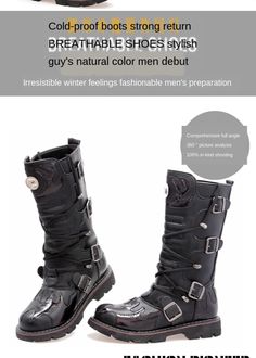 Men Knight Military Tactical Boots – Cap Point Black Steampunk Moto Boots With Rivets, Black Steampunk Moto Boots With Round Toe, Leather Combat Boots For Biker Events In Fall, Wear-resistant Leather Boots For Streetwear, Edgy Leather Boots For Outdoor, Steampunk Black Moto Boots For Fall, Black Steampunk Moto Boots For Fall, Leather Combat Boots For Biker Events In Winter, Leather Punk Moto Boots For Outdoor