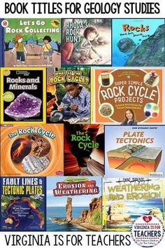 there are many books about rocks and their names in this book titles for geolocy studies