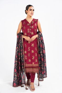 Red Shade Pakistani Salwar Kameez Dupatta Salwar Suit Party Dress Women Salwar Suit, Pakistani Salwar, Indian Salwar Kameez, Dress Salwar Kameez, Pakistani Salwar Kameez, Embroidered Chiffon, Pakistani Dress, Lawn Fabric, Silk Dupatta