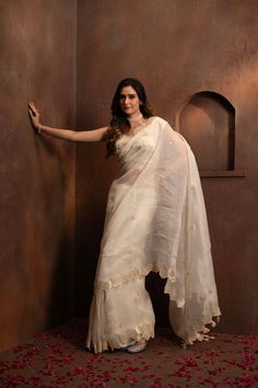 Organza Saree with gota work comes with stitched blouse Festive Pre-draped Organza Saree With Gota Work, Eid Georgette Pre-draped Saree With Gota Work, Festive Pre-draped Saree With Gota Work, Anarkali Pre-draped Saree With Gota Work In Cotton Silk, Festival Chanderi Pre-draped Saree With Gota Work, White Chanderi Pre-draped Saree With Zari Work, Elegant Chanderi Pre-draped Saree With Zari Work, Eid Chanderi Pre-draped Saree With Cutdana, Elegant Pre-draped Saree With Gota Work