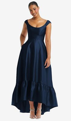 Wedding Day Essentials, High Low Bridesmaid Dresses, Hi Low Skirts, Blue Evening Gowns, Navy Blue Bridesmaid Dresses, Dress Code Wedding, Infinity Dress, High Low Skirt, Dress Order