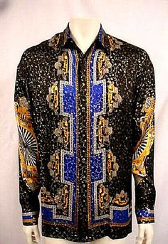 FOR SALE: NWT RARE MEN'S CREME DE SILK METALLIC MULTI-COLOR SILK SHIRT.  STYLE ROTARY 1013 SIZE MEDIUM Measurements: Please, refer to measurement to determine fit. Please, fell free ask any questions you have, in order to determine if this item will fit. SECTION S M L XL 2X 3X 4X 5X CHEST 44 46 48 50 52 55 58 61 SHOULDER 21 22 23 24 25 26 27 28 LONG SLV 23.5 24 24.5 25 25.5 26 27 28 BOTTOM 44 46 48 50 52 55 58 61 BACK/L 30.5 31 31.5 32 32.5 33.5 34 34.5 ARMHOLE 23 23.5 24 24.5 25 26.5 27 27.5 NE Silk Shirt Style, Silk Shirt, Casual Button Down Shirts, Shirt Style, Casual Shirts, Men Sweater, Multi Color, Mens Accessories, Size Medium