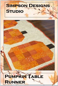 the pumpkin table runner pattern is shown