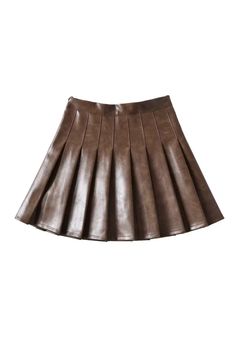 Goodnight Macaroon 'Katie' High Waist Pleated Leather Skirt (3 Colors) Faux Leather PU Material Pleated Zipper Closure Skort Measurements: S - Waist 62cm, Length 39cm M - Waist 66cm, Length 40cm L - Waist 70cm, Length 41cm Machine cold and gentle cycle or hand wash cold Lay flat to dry Do not tumble dry Do not iron If you are unsure or need assistance selecting the proper size or color, please contact our Customer Services team and they'll be more than happy to help. Pleated Leather Skirt, Leather Pleated Skirt, Style Finder, Leather Shorts, A Line Skirt, A Line Skirts, Pleated Skirt, Brown And Grey, Leather Skirt