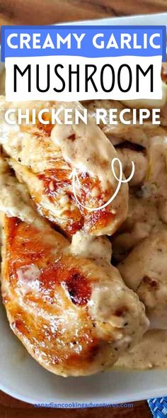 Creamy garlic mushroom chicken Cream Of Mushroom Soup Chicken, Mushroom Soup Chicken, Creamy Garlic Mushroom Chicken, Garlic Mushroom Chicken, Creamy Garlic Mushrooms, Chicken Mushroom Recipes, Eastern European Recipes, 30 Min Meals, Simple Dinners