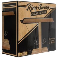 the ring swing challenge box is open and ready to be played on it's own