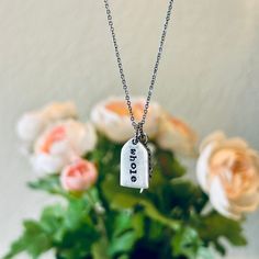 Short and sweet. We’ve paired a mini pendant with a becoming charm, both suspended on an elegant, dainty chain. Each piece is customized uniquely to you, with a hand-stamped word and tag that has been prayed over. As well as a charm selected that best represents what we believe God is showing us about you or your loved one! This dainty duo is sure to be an everyday encouragement. This piece includes a personalized card explaining what we heard for you. The encouragement is free, and your keepsak Jewel Logo, Believe God, Silver Shorts, Words Of Hope, Short And Sweet, Dainty Chain, Encouragement Cards, Personalized Card, Custom Necklace