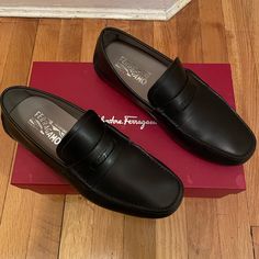 Black Ferragamo Newton Men Loafer Size 8.5 Ee Super Comfortable And Stylish Loafer! Used Once But Didn’t Fit. In Box Salvatore Ferragamo Shoes, Ferragamo Shoes, Men Loafers, Slip Ons, Salvatore Ferragamo, Loafer Shoes, Fit In, Men's Shoes, Loafers