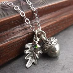 Silver Acorn Necklace  Acorn Pendant Silver Oak Leaf by DebraDane, $34.00 Acorn Jewelry, Oak Leaf Necklace, Acorn Pendant, Acorn And Oak, Acorn Necklace, Silver Oak, Silver Clay, Oak Leaves, Leaf Jewelry